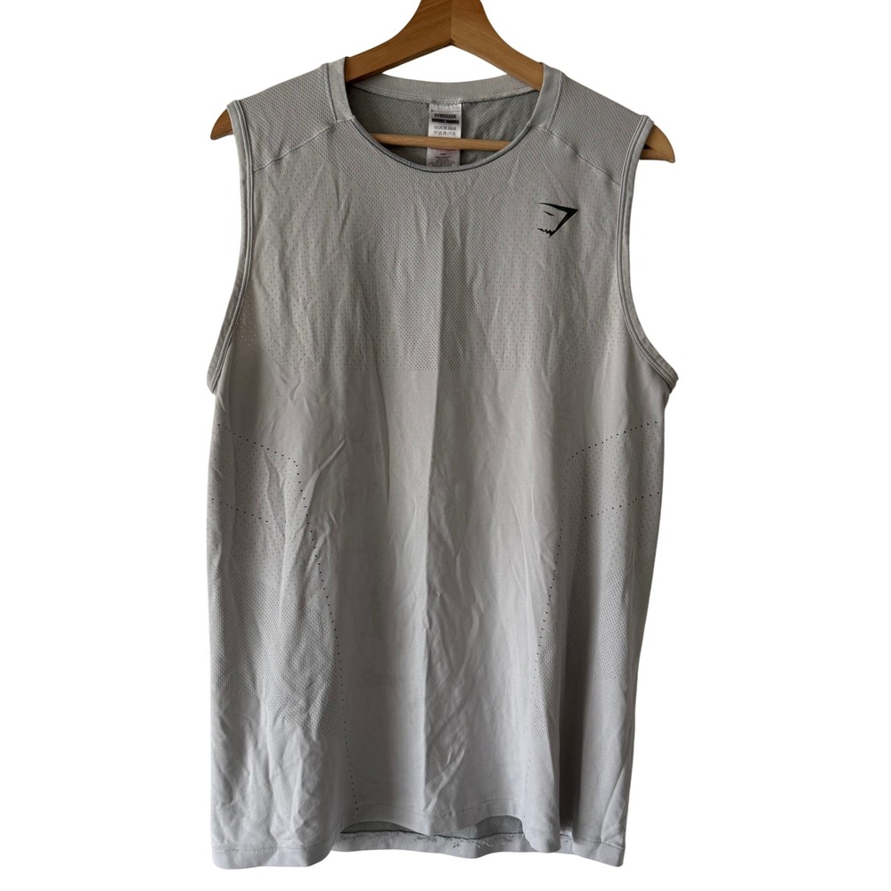 Gymshark Apex Seamless Tank Top Mens Medium Grey Sleeveless Training Shirt A1A4S